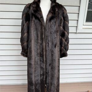 Vintage faux fur Mink Coat Olympia Limited Inc made in USA